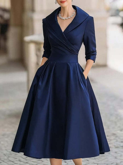 Women's Temperament Dress Slimming Elegant Long Sleeve Clothing