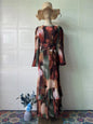 Women's Spring Stylish Temperament Long Sleeves Round Dresses