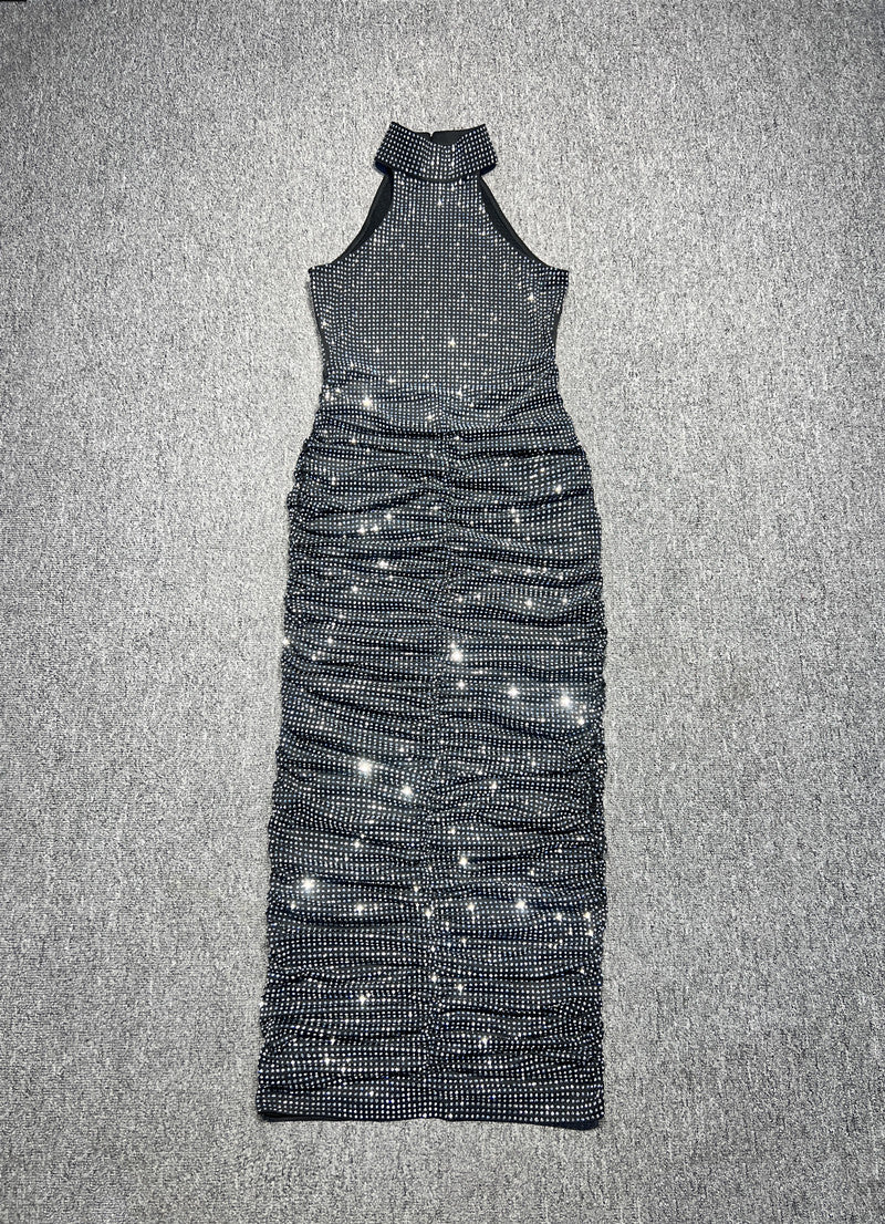 Women's Affordable Luxury Rhinestone Strap Dress Backless Dresses