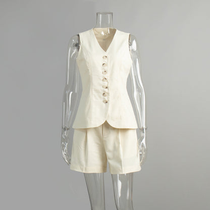 Women's Cotton Linen Summer Commuter Casual Suits