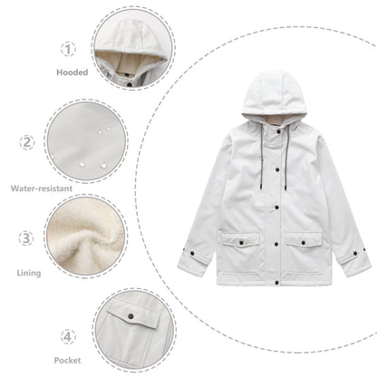 Women's Anorak Composite Fleece-lined Waterproof Long Sleeve Coats