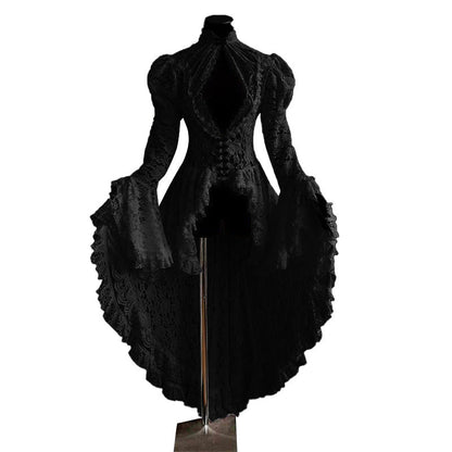 Women's Collar Dress Bell Sleeve Slim Fit Dresses