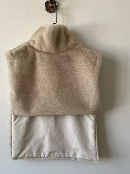 Warm Mink Fur Turtleneck Street Fashion Coats