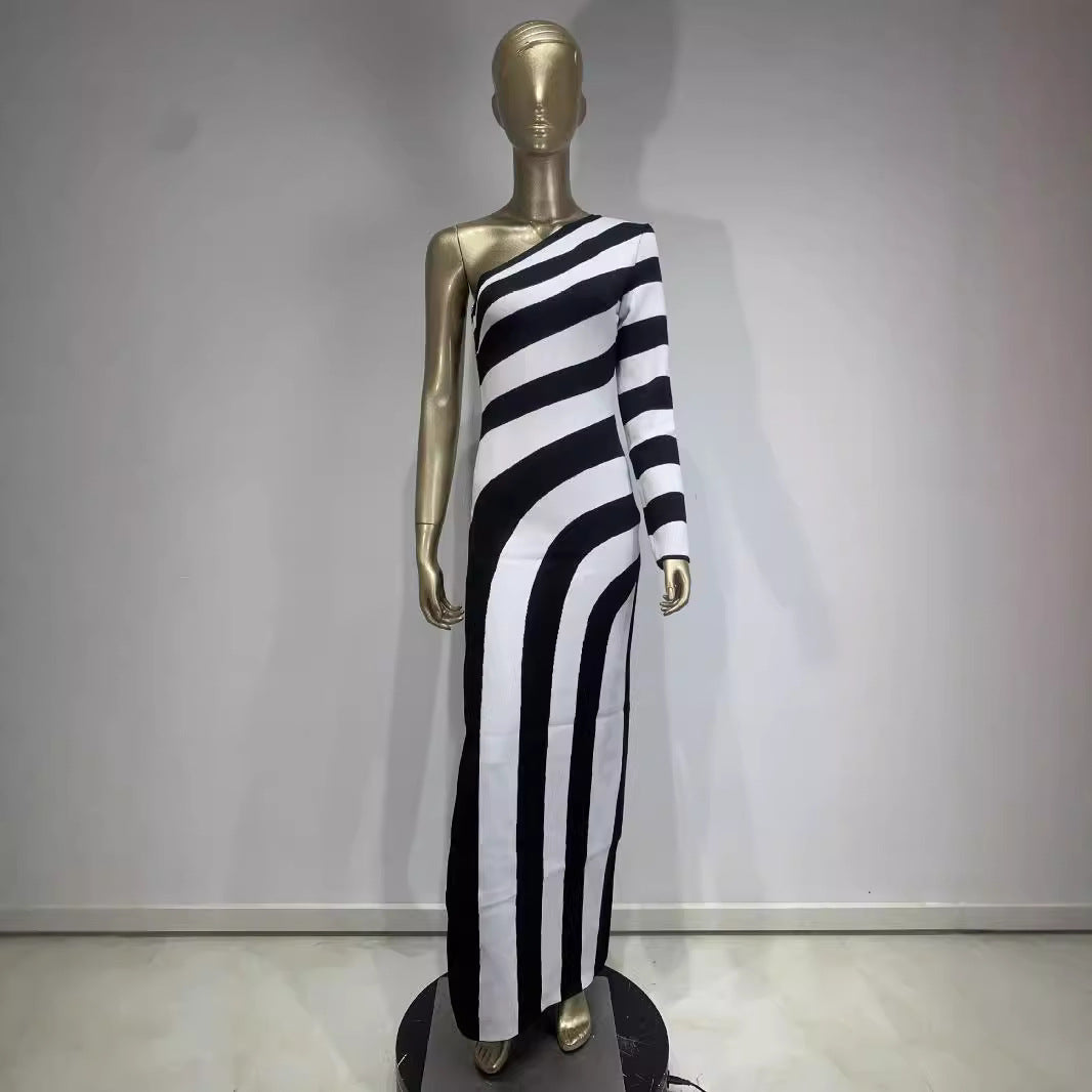 Leg Bandage One-piece Dress Banquet Party Dresses
