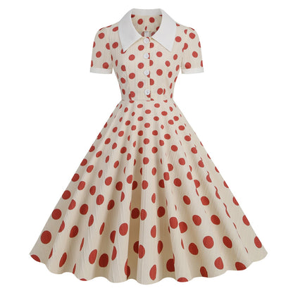 Retro Graphy Date Commuting Elegant Sisters Party Picnic Outing Dresses