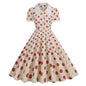 Retro Graphy Date Commuting Elegant Sisters Party Picnic Outing Dresses
