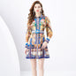 Edge Mini Retro Printed Dress Two-piece Dresses