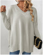 Women's Pullover Idle Style Casual Stitching Long-sleeved Sweaters