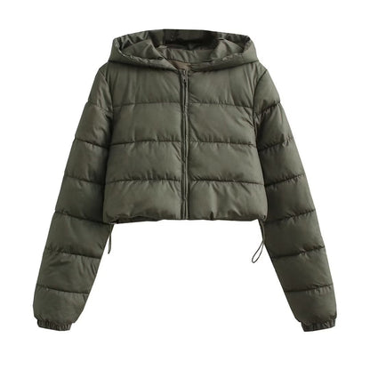 Women's French Casual Fashion Hooded Hand Plug Coats