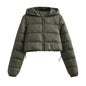 Women's French Casual Fashion Hooded Hand Plug Coats