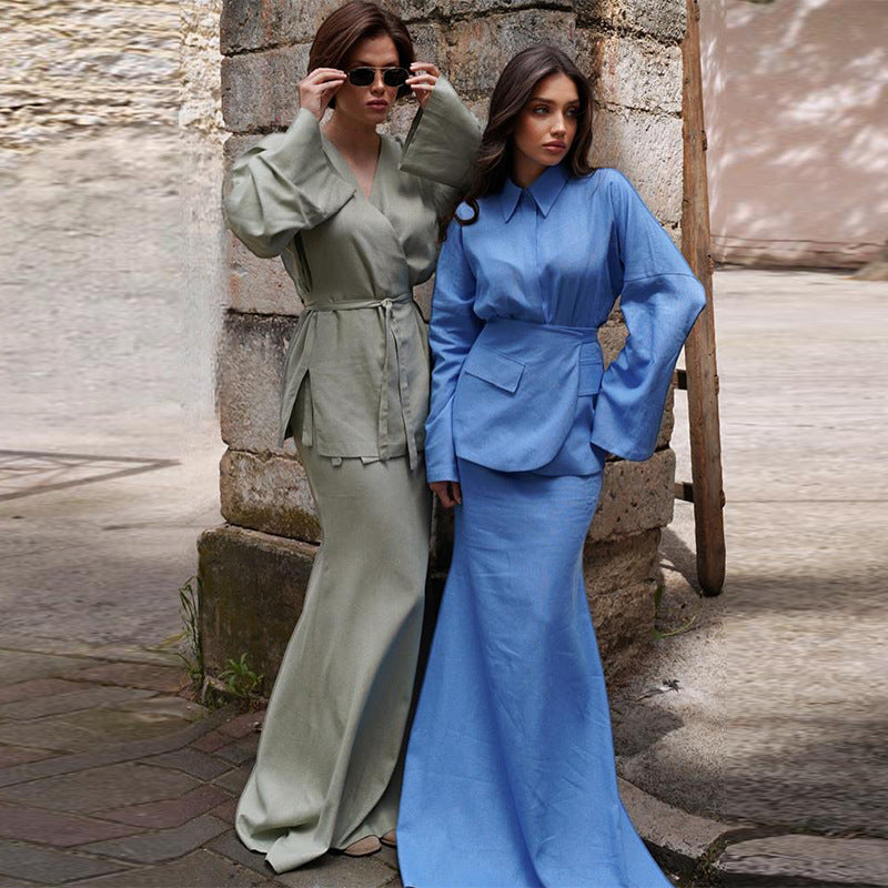 Women's Graceful Fashionable Lapel Long Sleeve Slim Suits