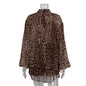 Summer Vacation Style Leopard Print Loose Shorts