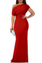 Sleeveless Cold-shoulder High Sense Skinny Long Dresses