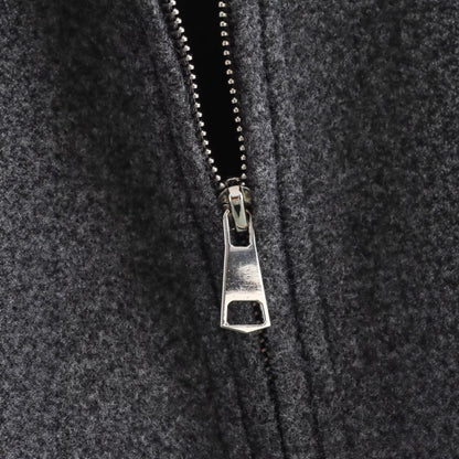 Women's Polo Collar Zipper Ornament Solid Color Coats