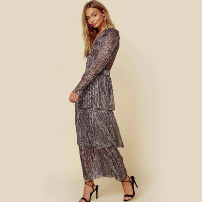 Temperament Commute Printed Black High Waist Skirts