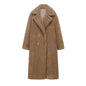 Women's Large Lapel Thickened Fleece Overcoat Coats