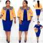 Mom Dress Small Organza Print Splicing Coats