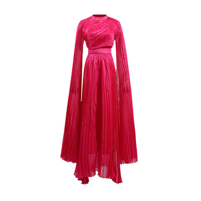 Women's French Royal Style Super Long Sleeve Retro Dance Dresses