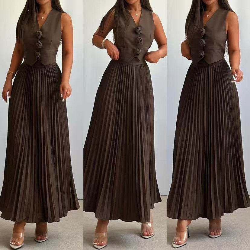 Women's Durable Fashion Three-dimensional Flower Long Suits