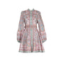 Design High Version Single-breasted Stand-up Collar Puff Sleeve Dresses
