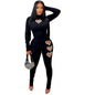 Women's Casual Heart-shaped Rhinestone Solid Color Suits