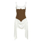 Women's Solid Color Slim Fit High Waist Fashion Spaghetti Dresses