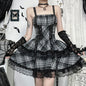 Gray Plaid Dress Summer Hot Dark Dresses