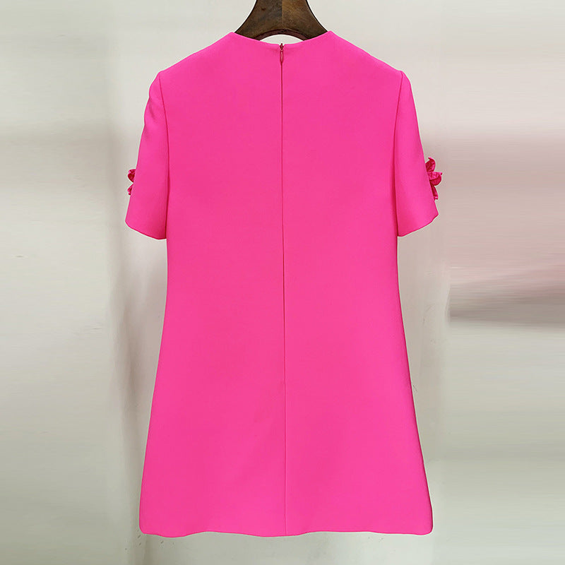 Fashion Temperament Three-dimensional Flower Sleeve Dress Dresses
