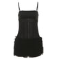 Women's Style Spaghetti Strap Solid Color Waist Dresses