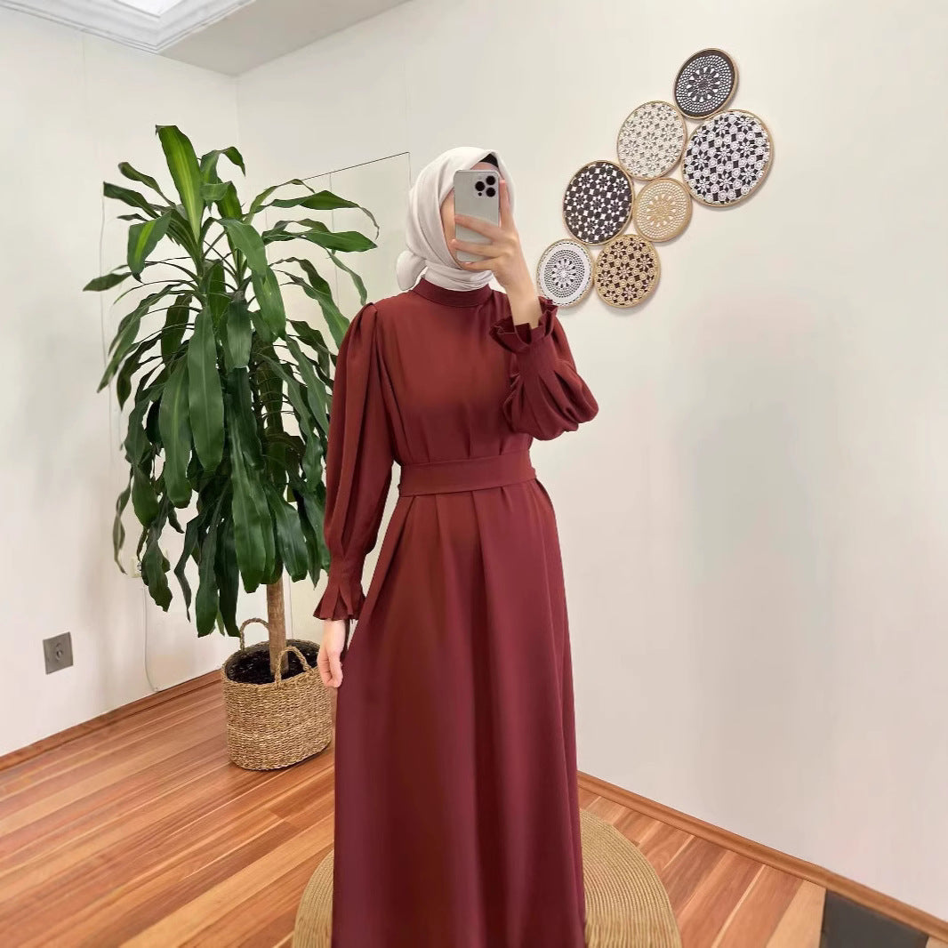 Women's Muslim Slim Temperament Robe Dress Dresses