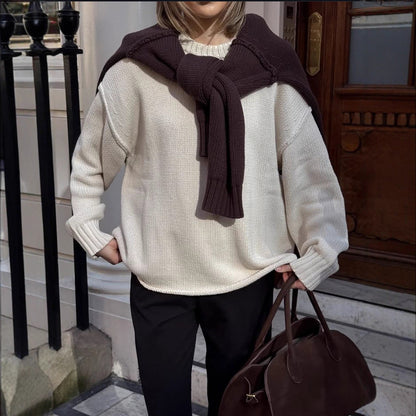 Round Neck Reverse Pure Color Casual Tops