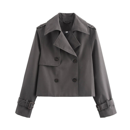 Women's Fashion Lapel Double Breasted Trench Coats