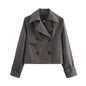 Women's Fashion Lapel Double Breasted Trench Coats