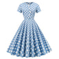 Women's Collar Polka Dot Elegant Picnic Swing Dresses