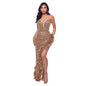 Women's Tube Sequined Feather Dress French Dresses