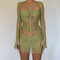 Women's Glamorous Creative Sequin Knitted Three-piece Suits