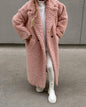 Women's Temperament Commute Long Sleeve Lapel Plush Coats