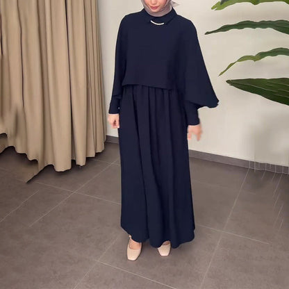 Loose Leisure Shawl Gown Dress Two-piece Shorts