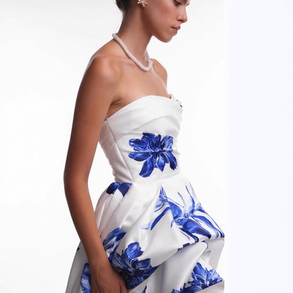 Women's Tube Printing Backless Waist Trimming Bottoming Tops