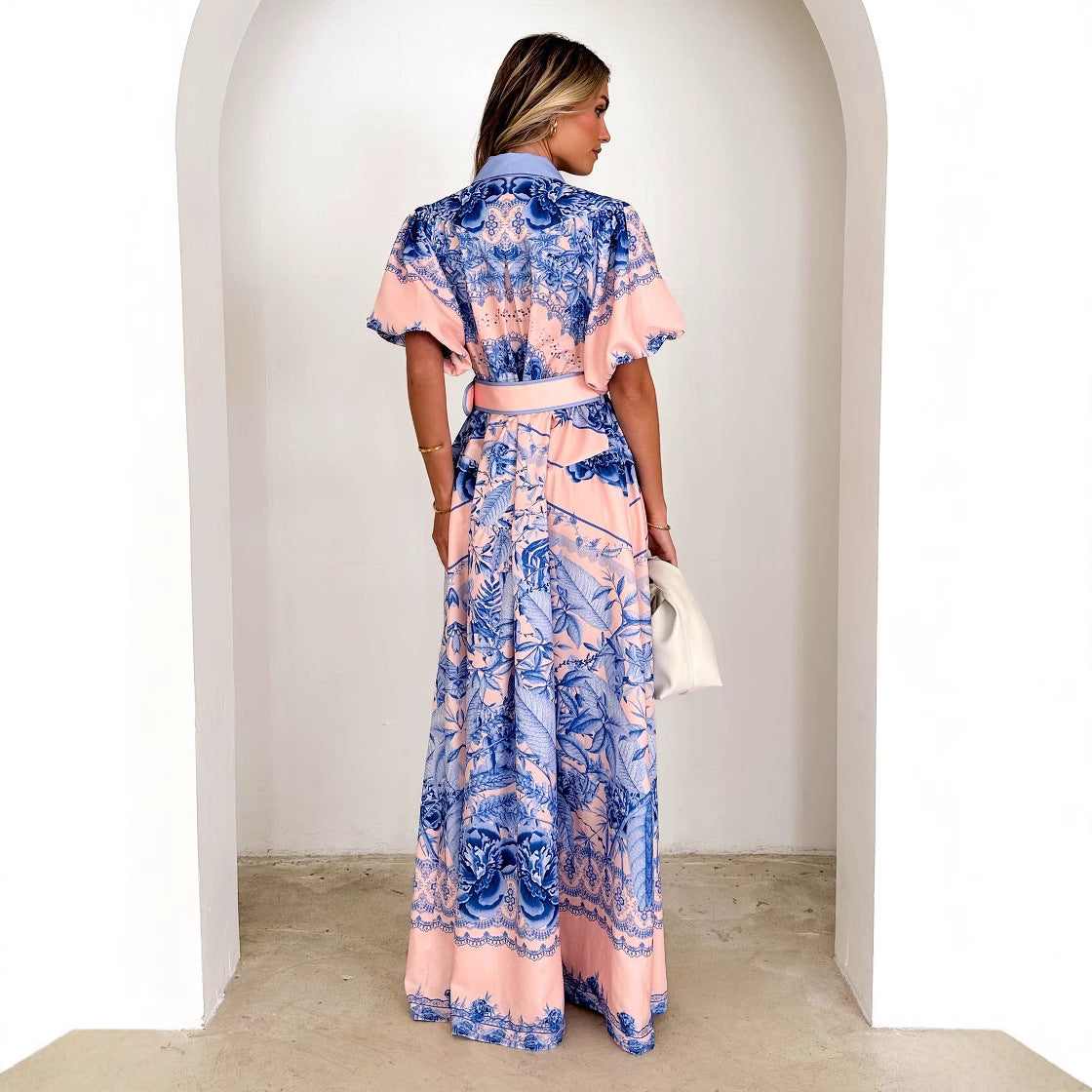 Women's Ruffle High Waist Three-dimensional Mid-length Dress Dresses