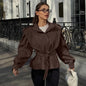 Women's Lapel Long Sleeve Versatile Trench With Waist Coats