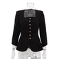 Style High-grade Square Collar Slimming Black Coats