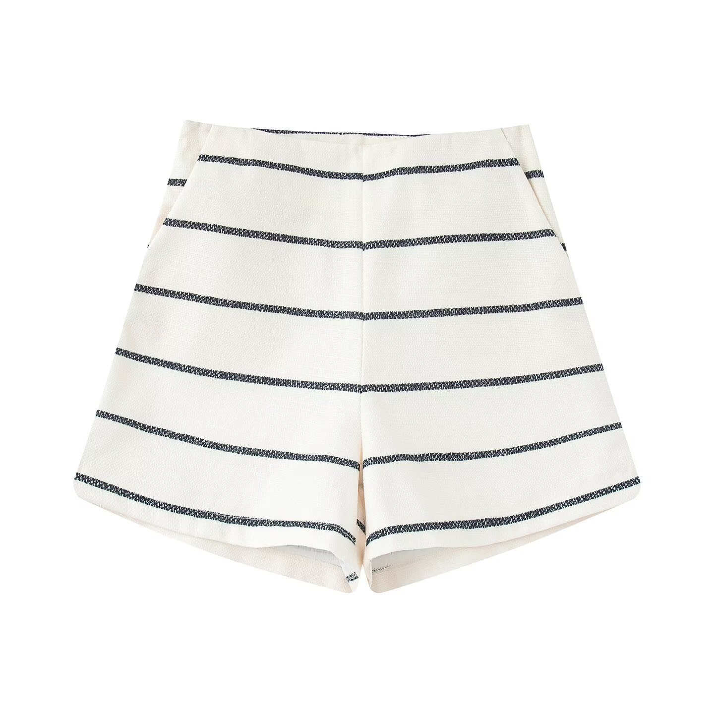 Women's Summer Fashion Striped Classic Style Short-sleeved Suits