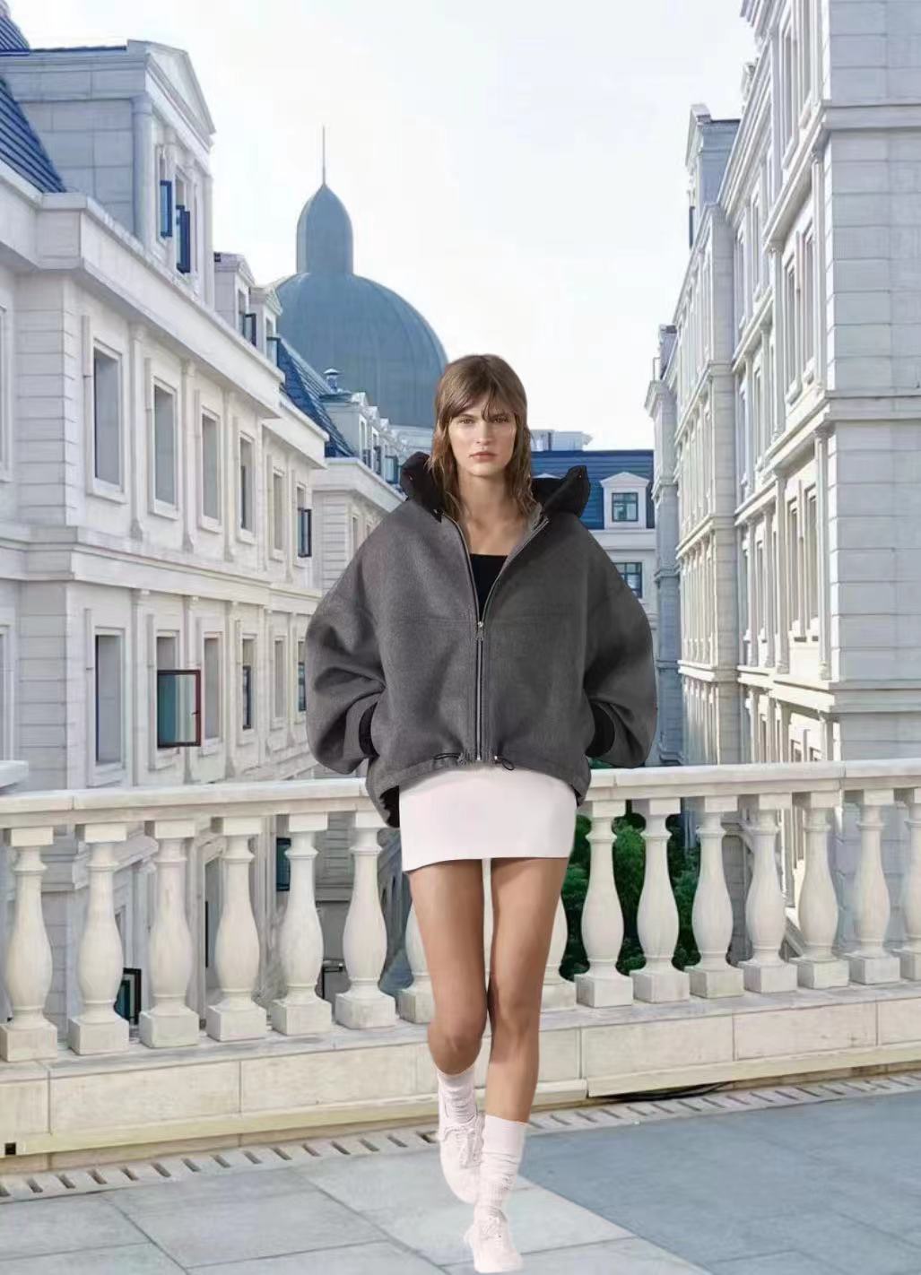 Removable Hooded Double-faced Woolen Goods Winter Coats
