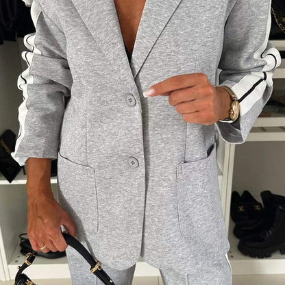 Slouchy Classic Long Sleeve Lapel Casual Suits