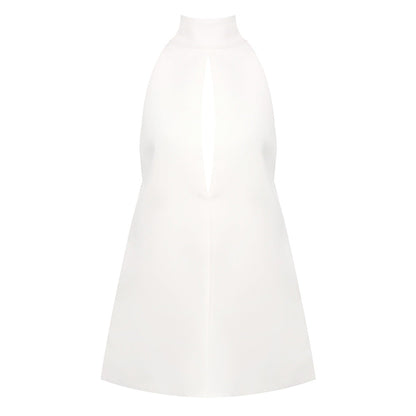 Women's Temperament Split Halter Round Neck Dress Dresses