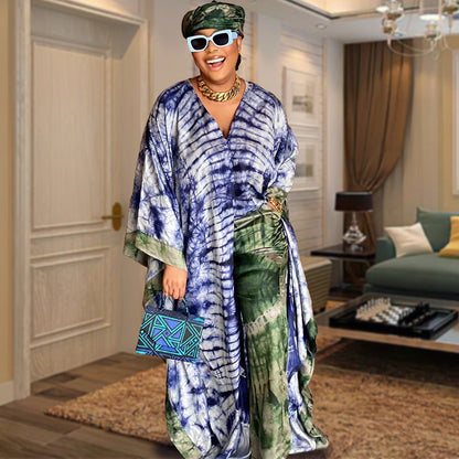 Digital Printing Artificial Silk Satin Loose Suits