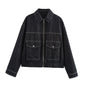 Women's Attractive Durable Spring Denim Effect Suits