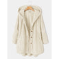 Women's Single-breasted Loose Casual Plush Temperament Long Sweaters