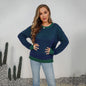 Women's Spring Round Neck Pullover Long Sleeve Sweaters